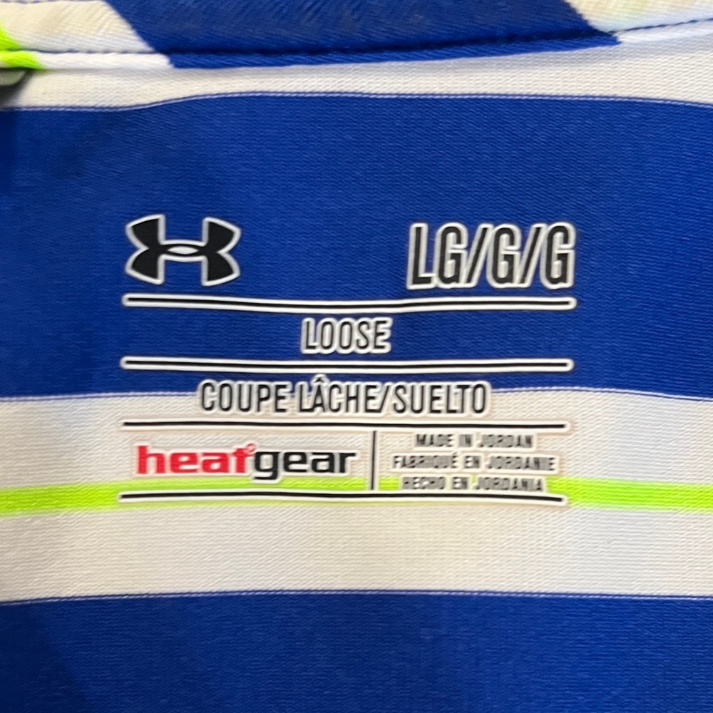Under Armour Blue and White Striped Shirt - Picture 2 of 2